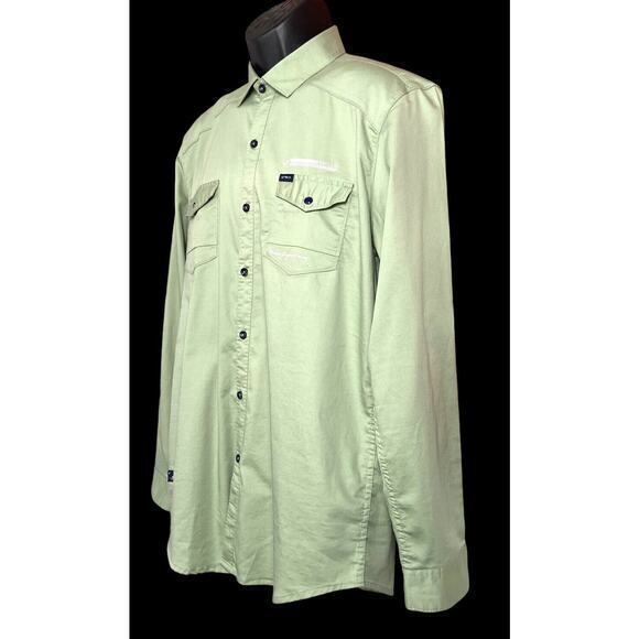 TWILLS Utility Wear Adventure Men Green Button Down Long Sleeve Shirt Size XL - Picture 12 of 15